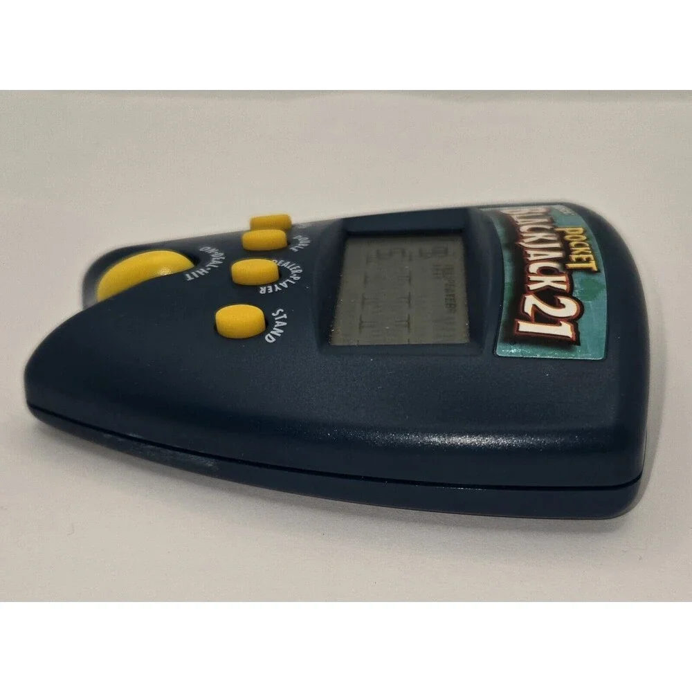 Vintage Radica 1999 Pocket Blackjack 21 Handheld Electronic Travel Game VGC